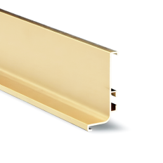 Profil din aluminiu tip L Gola orizontal cu o prindere, auriu, 4.2 m