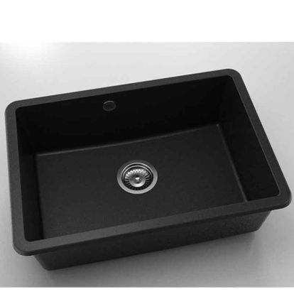 Chiuveta cu o cuva undermount Fat Avangard 66 x 46 cm, black metallic 1008