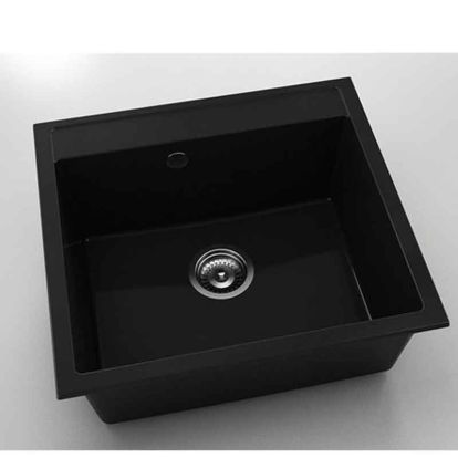 Chiuveta cu o cuva Fat Avangard 51 x 60 cm, granit negru 12