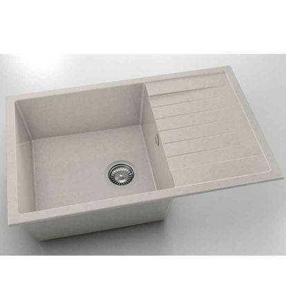 Chiuveta cu blat dreapta/stanga Fat Avangard 80 x 49 cm, arctic 209