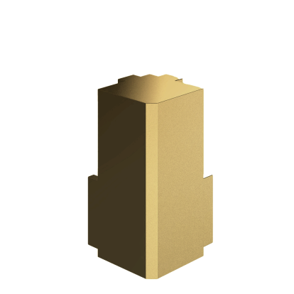 Coltar interior pentru profil auriu tip L Gola orizontal