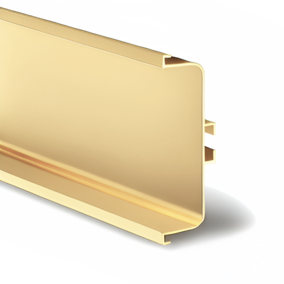 Profil din aluminiu tip U Gola orizontal cu o prindere, auriu, 4.2 m