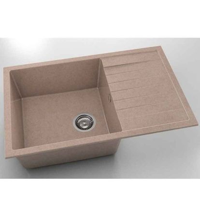 Chiuveta cu blat dreapta/stanga Fat Avangard 80 x 49 cm, pink pastel 860