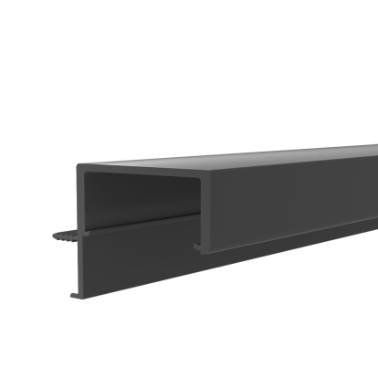 Profil din aluminiu tip C Gola LED corp superior orizontal 4.2 m, negru