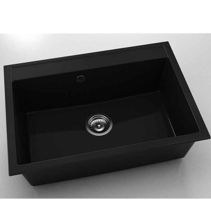 Chiuveta cu o cuva Fat Avangard 70 x 49 cm, granit negru 12