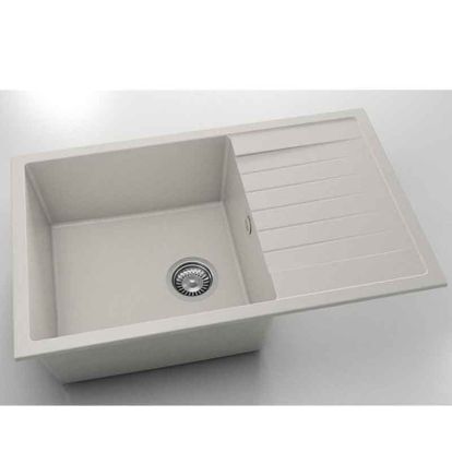 Chiuveta cu blat dreapta/stanga Fat Avangard 80 x 49 cm, white 1001