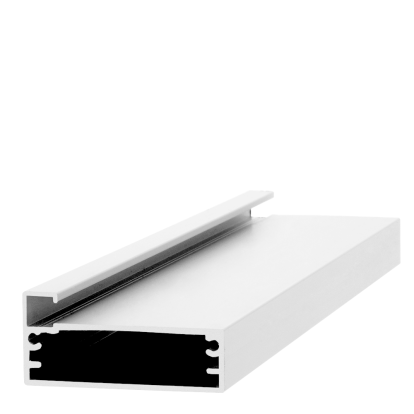 Profil din aluminiu lat pentru sticla SM1002A (9016), 3 ml, alb