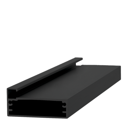Profil din aluminiu lat pentru sticla SM1002A (9005), 3 ml, negru
