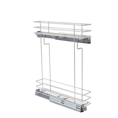 Cos Jolly 100x450, culisare laterala cu glisiera TANDEM BLUM, extragere totala, corp de 150 mm, crom