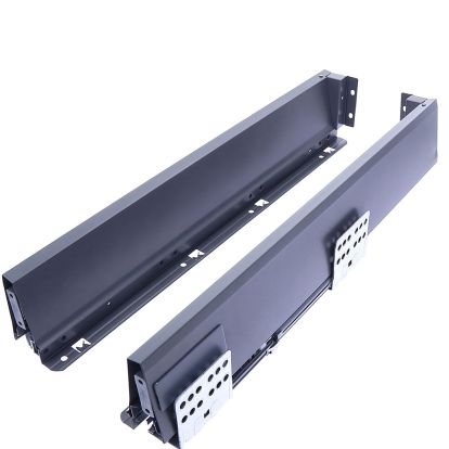 Sertar metalic Softline Plus cu glisiera sincron extragere totala cu amortizare L400