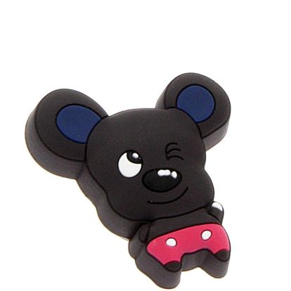Buton mobila mouse antracit din plastic flexibil 38772