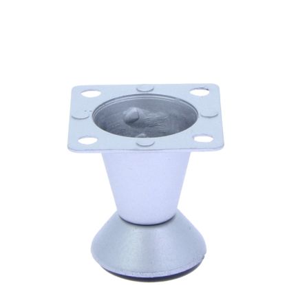 Picior conic Dino reglabil din aluminiu H50, satinat