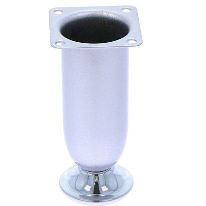 Picior mobilier Fulga conic reglabil din otel H100, satinat