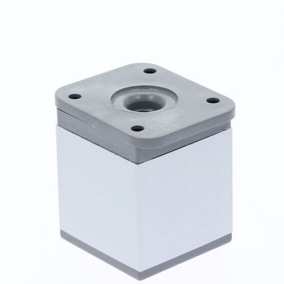 Picior patrat Piedro din aluminiu H50x40x40, satinat