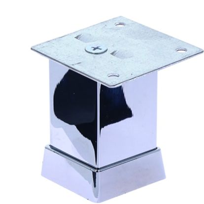 Picior patrat Uberto reglabil din aluminiu H60x40x40, crom