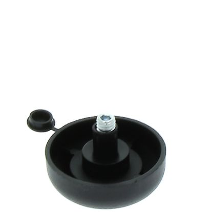 Picior sofa Zeno rotund reglabil din plastic H17xD47, negru