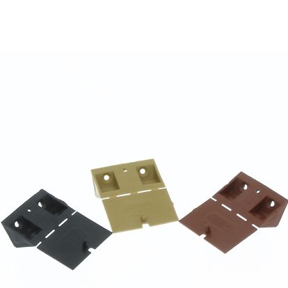 Colțar din plastic triunghiular cu capac, negru