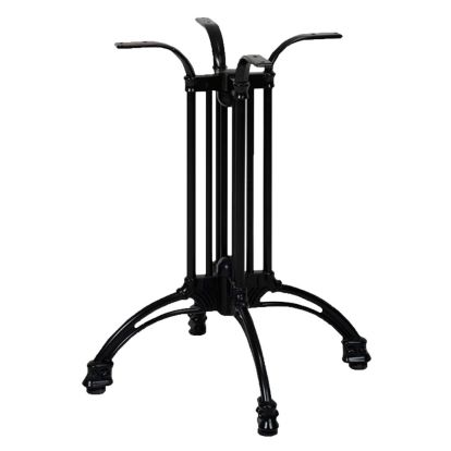 Picior central Spider din aluminiu cu baza 4 brațe H710, negru