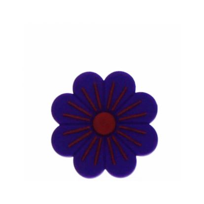 Buton floare mov din plastic flexibil 38730.79 (2 buc)