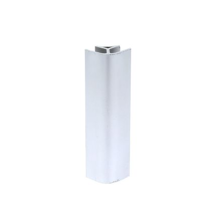 Coltar din plastic la 90 grade pentru plinta H 120 cu striatii, argintiu (4 buc)