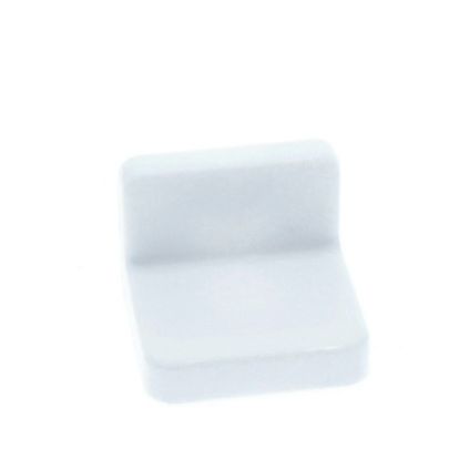 Demontabil din metal tip L cu mască din plastic, alb (50 buc)