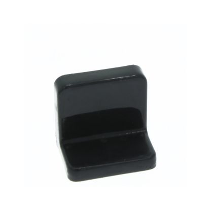 Demontabil din metal tip L cu mască din plastic, negru (10 buc)