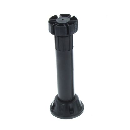 Picior bucatarie economic reglabil din plastic H150, negru (4 buc)