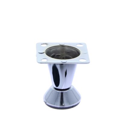 Picior conic Dino reglabil din aluminiu H50, crom (4 buc)
