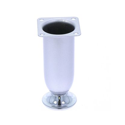 Picior mobilier Fulga conic reglabil din otel H100, satinat (4 buc)