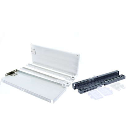 Set sertar metalic cu amortizor HDD H118 L300, alb