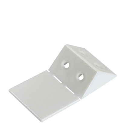 Coltar din plastic triunghiular cu capac, alb