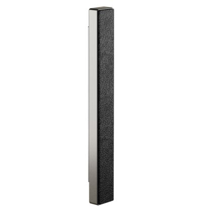Maner din zamac Terra 192 mm, crom cu piele neagra