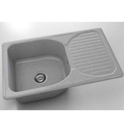 Chiuveta cu blat dreapta/stanga Fat Classic 80 x 49 cm, platina 259