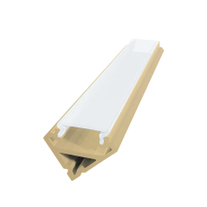 Set profil auriu PVC dispersor+alum. pt LED aparent triunghiular 2.5 ml 21589.21.250+21587.03.250 3729
