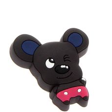 Buton mobila mouse antracit din plastic flexibil 38772