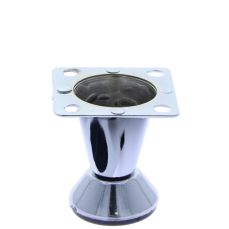 Picior conic Dino reglabil din aluminiu H50, crom