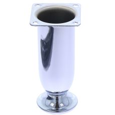 Picior mobilier Fulga conic reglabil din otel H100, crom