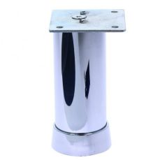 Picior sofa Clio rotund reglabil din aluminiu H80xD40, crom