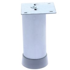 Picior sofa Clio rotund reglabil din aluminiu H100xD40, satinat