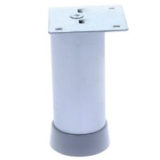 Picior sofa Clio rotund reglabil din aluminiu H60xD40, satinat