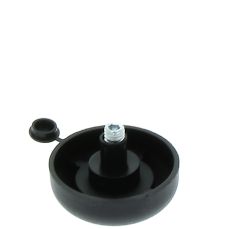 Picior sofa Zeno rotund reglabil din plastic H17xD47, negru