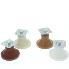 Picior conic Elmo reglabil din plastic H55, alb (4 buc)