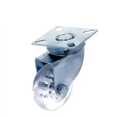Rotila din silicon transparent D50 cu flansa metalica, 40 kg (4 buc)