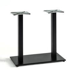Picior central Duo din oțel cu baza dreptunghiulară H720, negru
