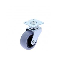 Rotila din plastic gri D50 cu flansa metalica, 35 kg (4 buc)
