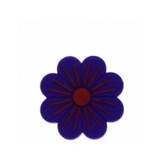 Buton floare mov din plastic flexibil 38730.79 (2 buc)