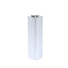 Coltar din plastic la 90 grade pentru plinta H100, argintiu cu striatii (2 buc)