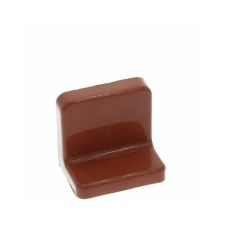 Demontabil din metal tip L cu masca din plastic, cires (10 buc)