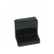 Demontabil din metal tip L cu mască din plastic, negru (10 buc)