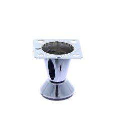 Picior conic Dino reglabil din zamac H80, crom (4 buc)